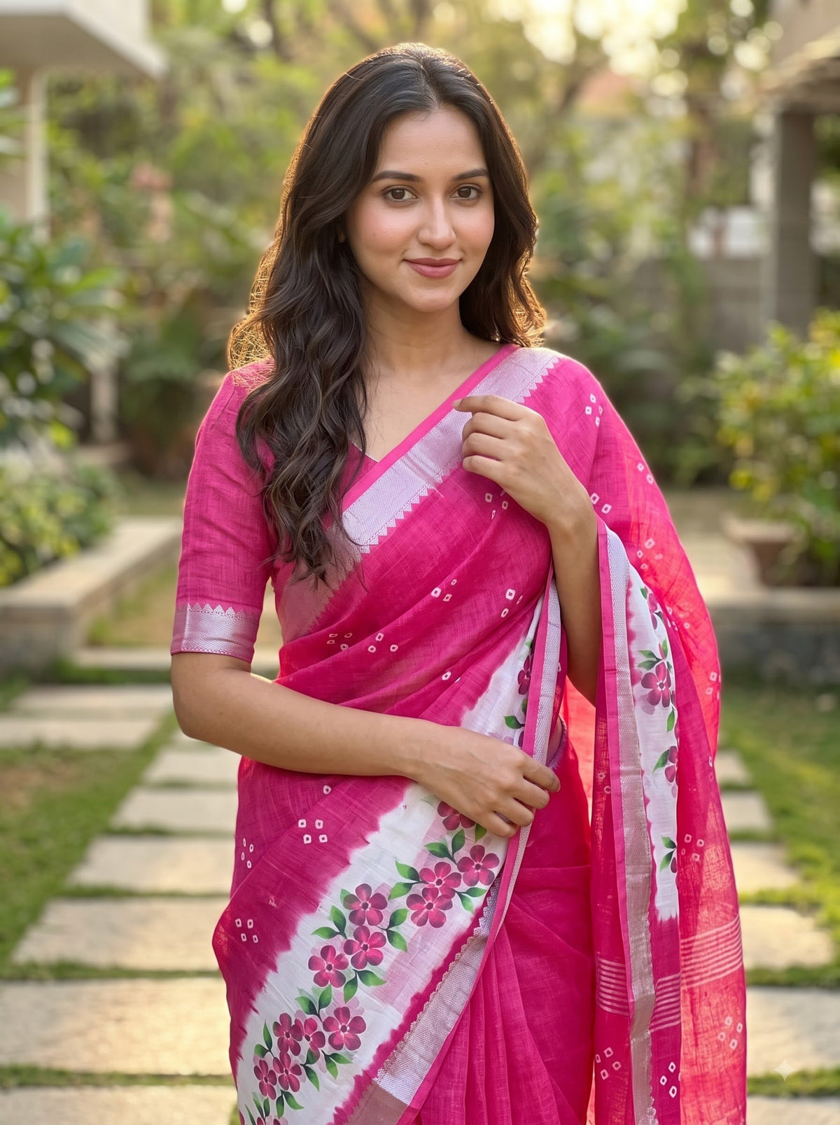 Premium Floral Print Designer Saree Collection – Elegant Border & Beautiful Colour Variants