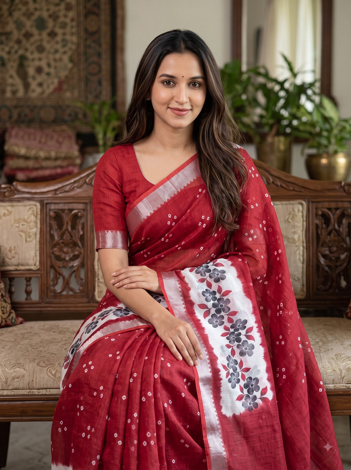Premium Floral Print Designer Saree Collection – Elegant Border & Beautiful Colour Variants