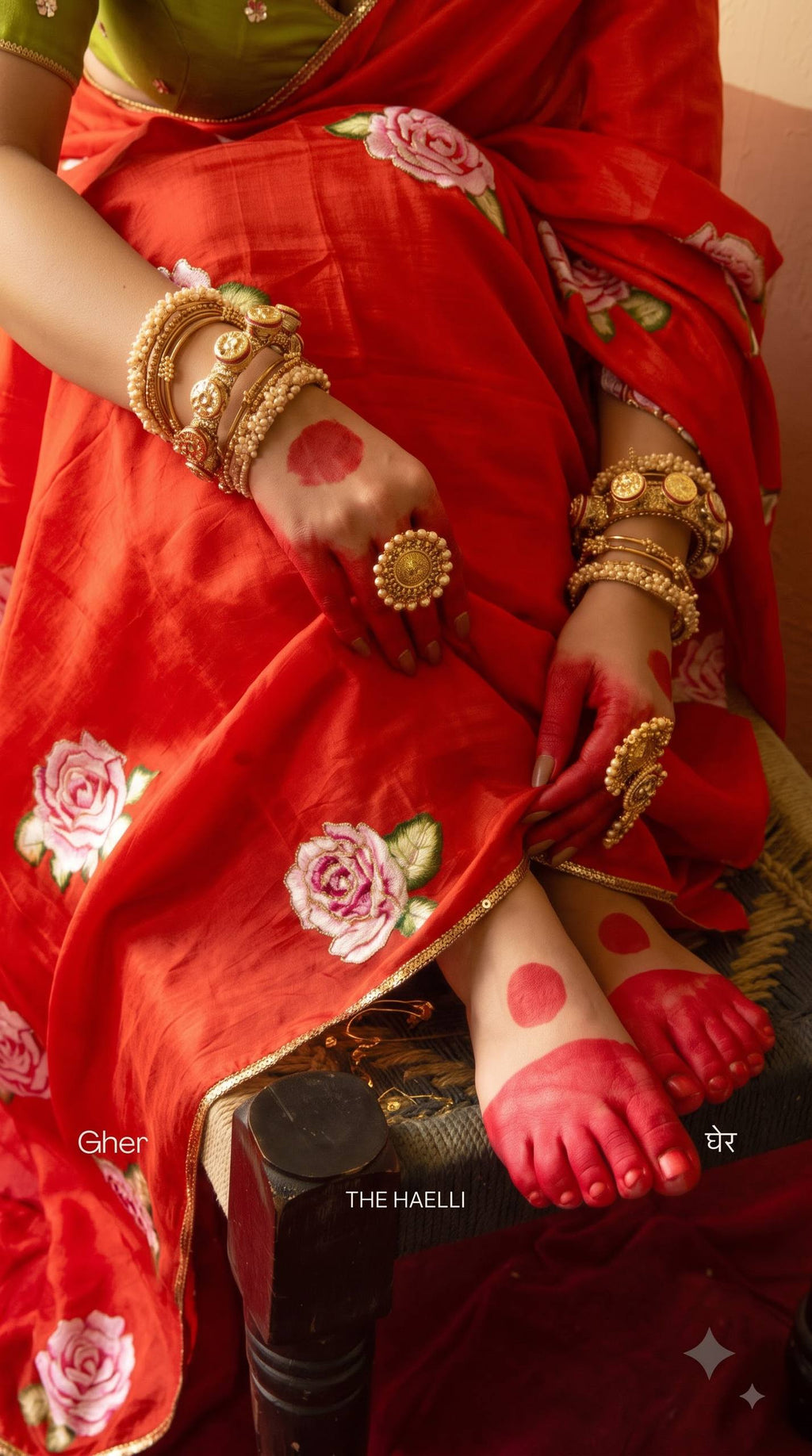 Premium White Rose Embroidery Saree with Golden Lace Border – Elegant Floral Designer Saree