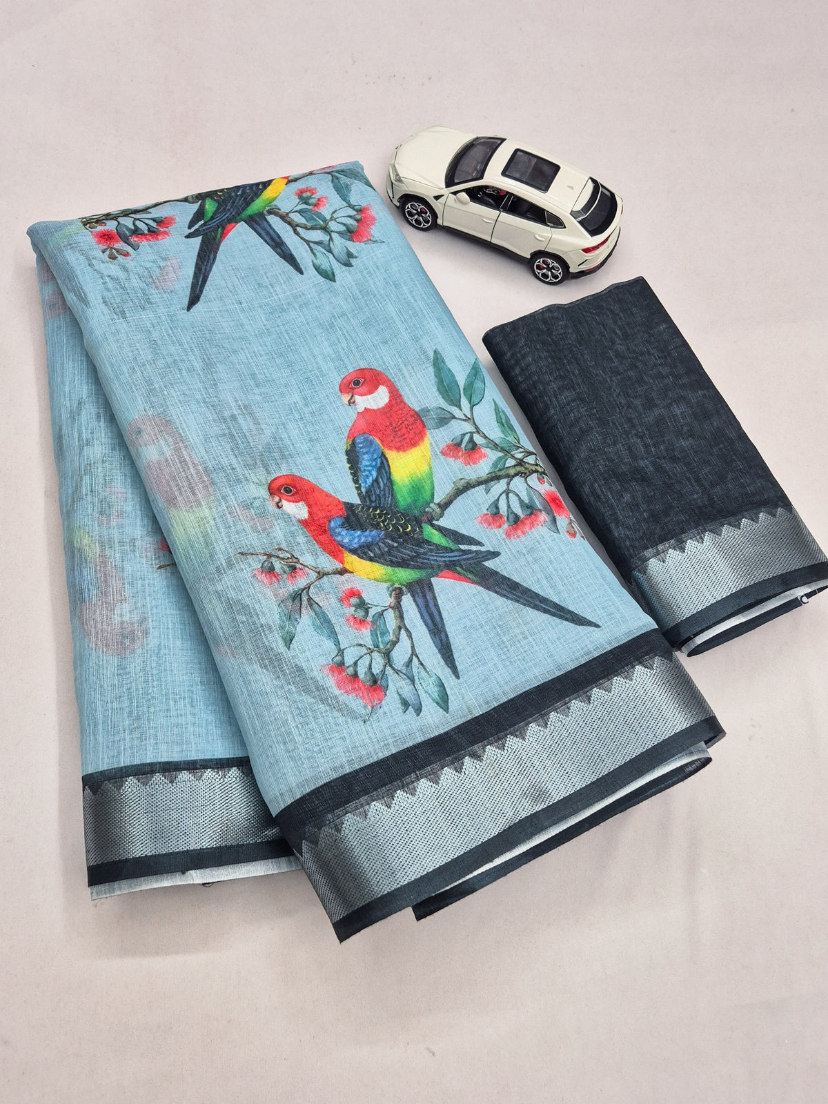 Exclusive Artistic Charm Linen Saree Collection