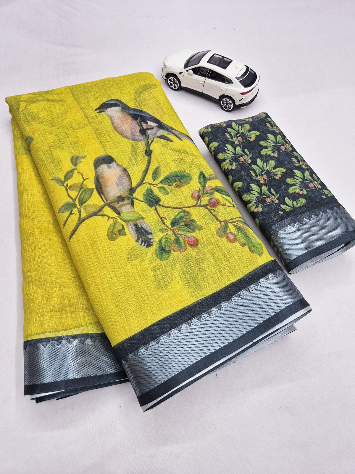 Exclusive Artistic Charm Linen Saree Collection