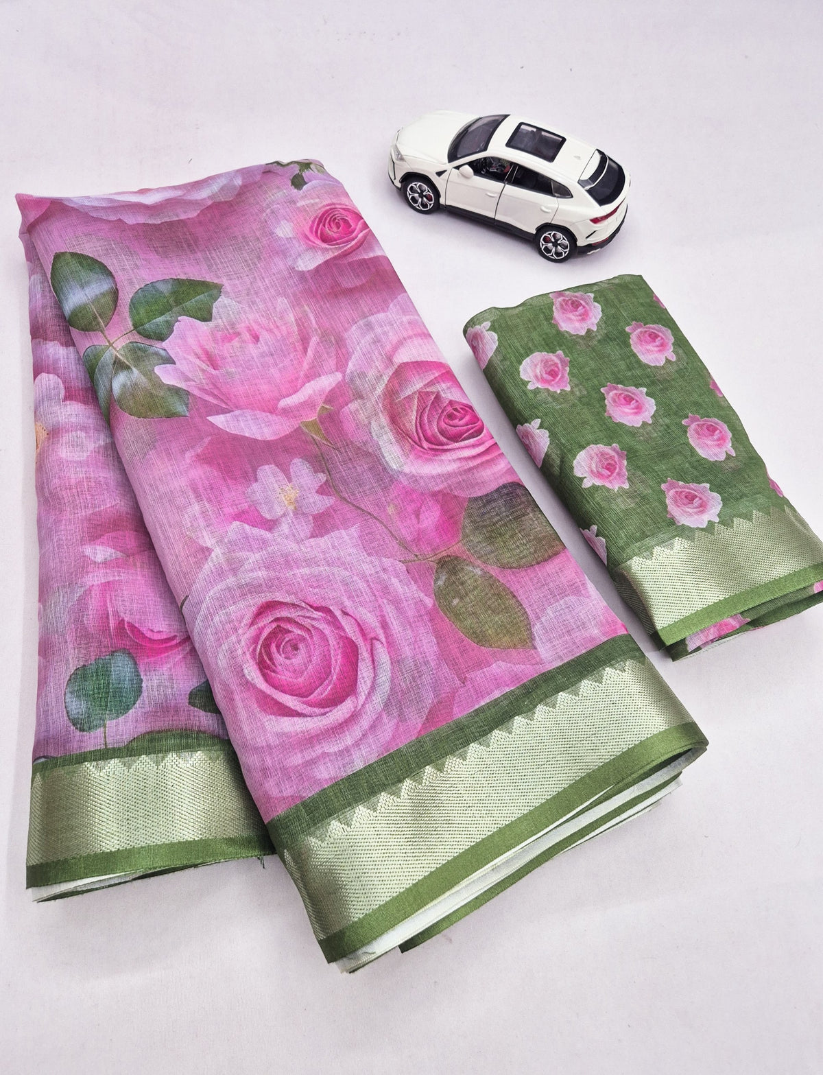 Exclusive Artistic Charm Linen Saree Collection