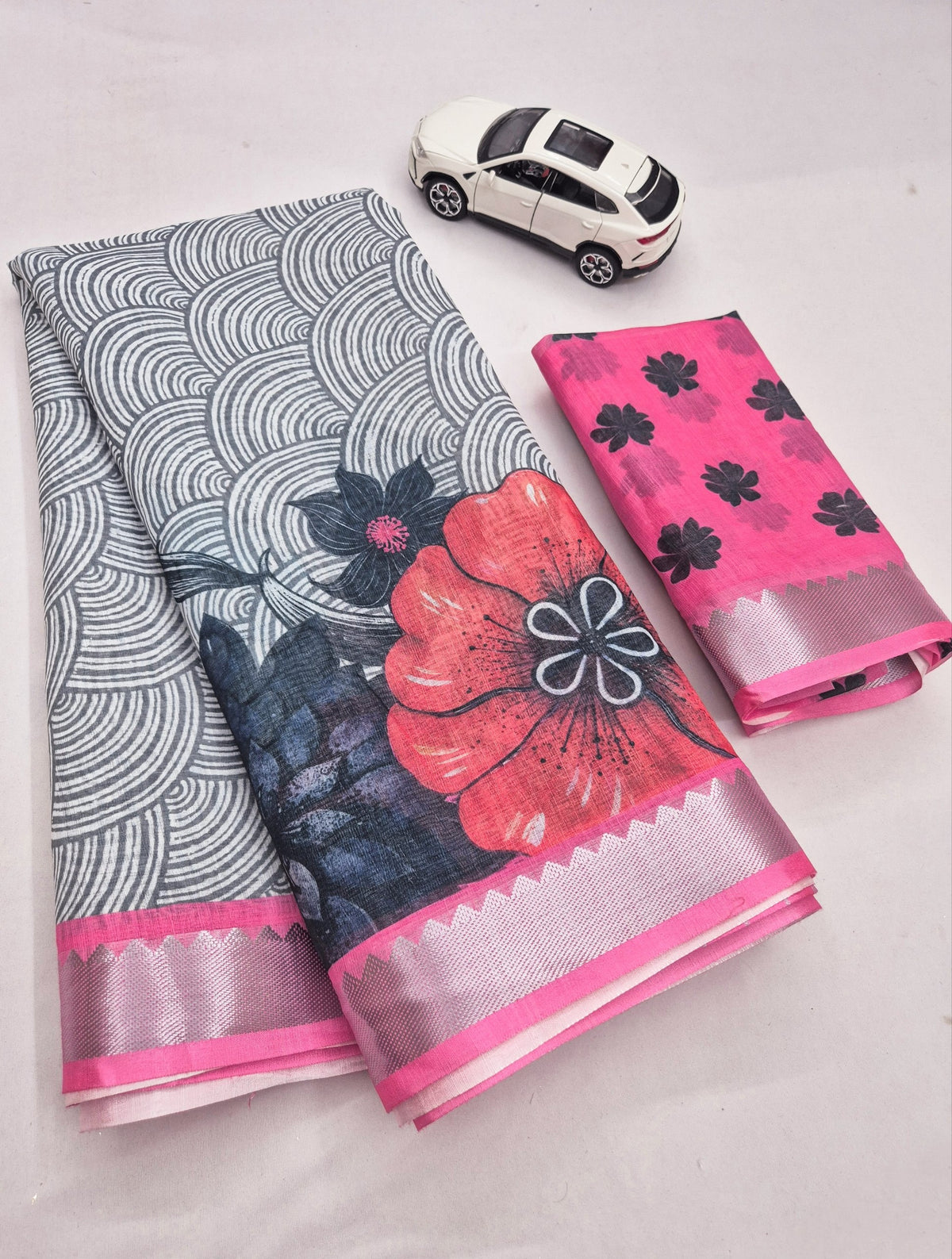 Exclusive Artistic Charm Linen Saree Collection
