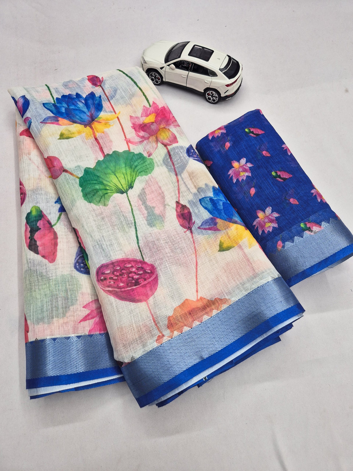 Exclusive Artistic Charm Linen Saree Collection