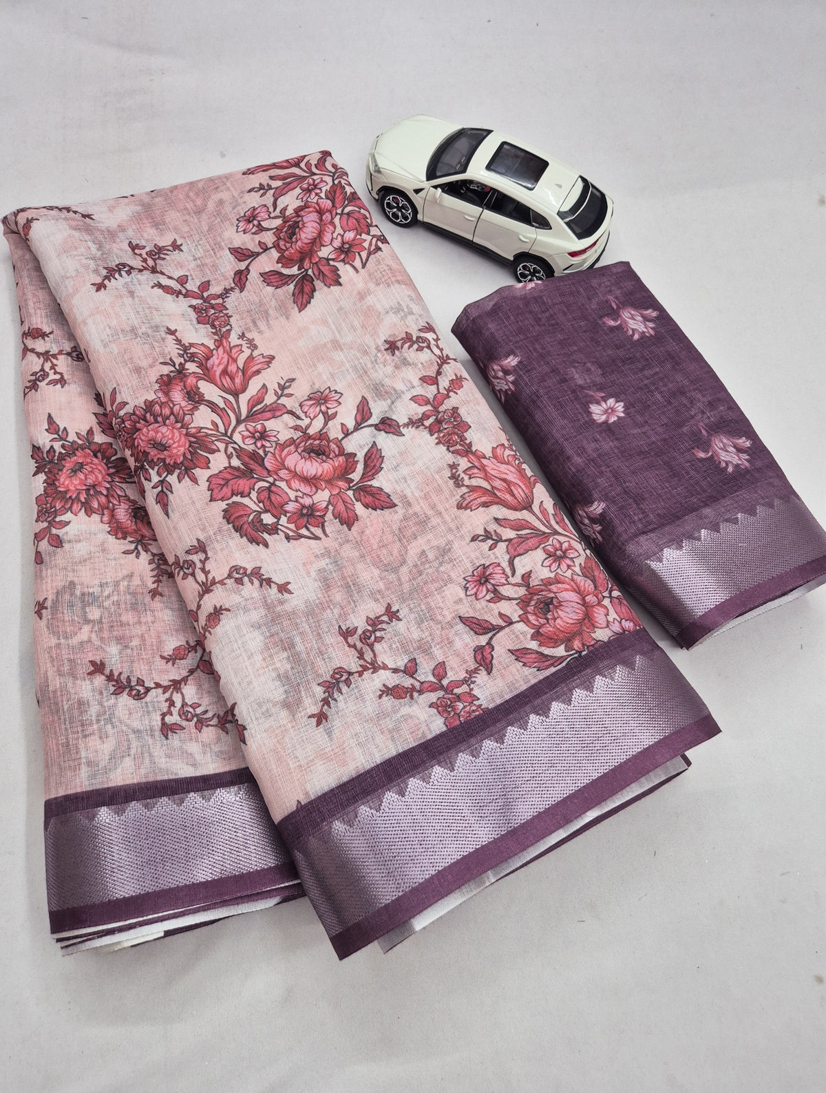 Exclusive Artistic Charm Linen Saree Collection