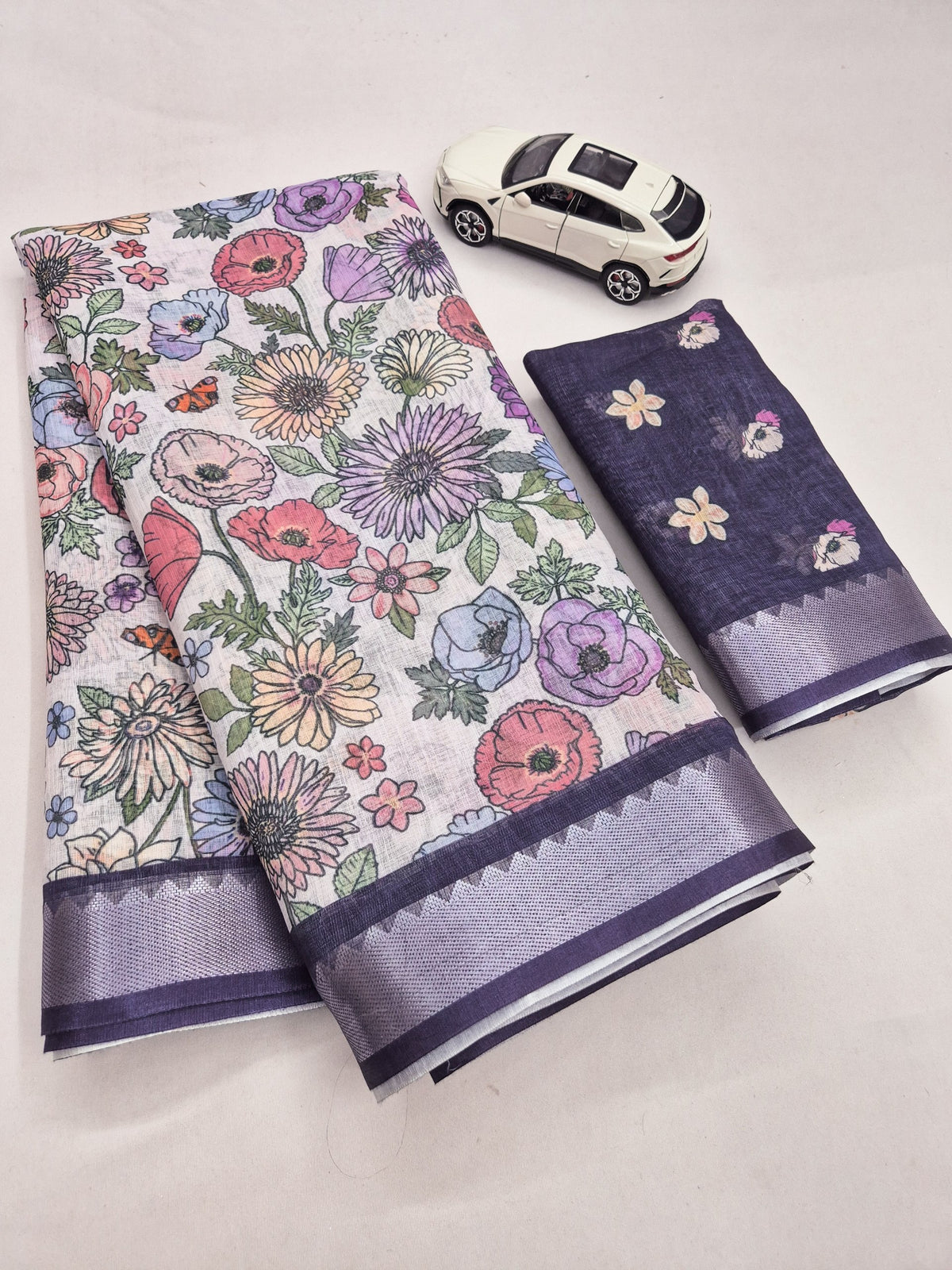 Exclusive Artistic Charm Linen Saree Collection