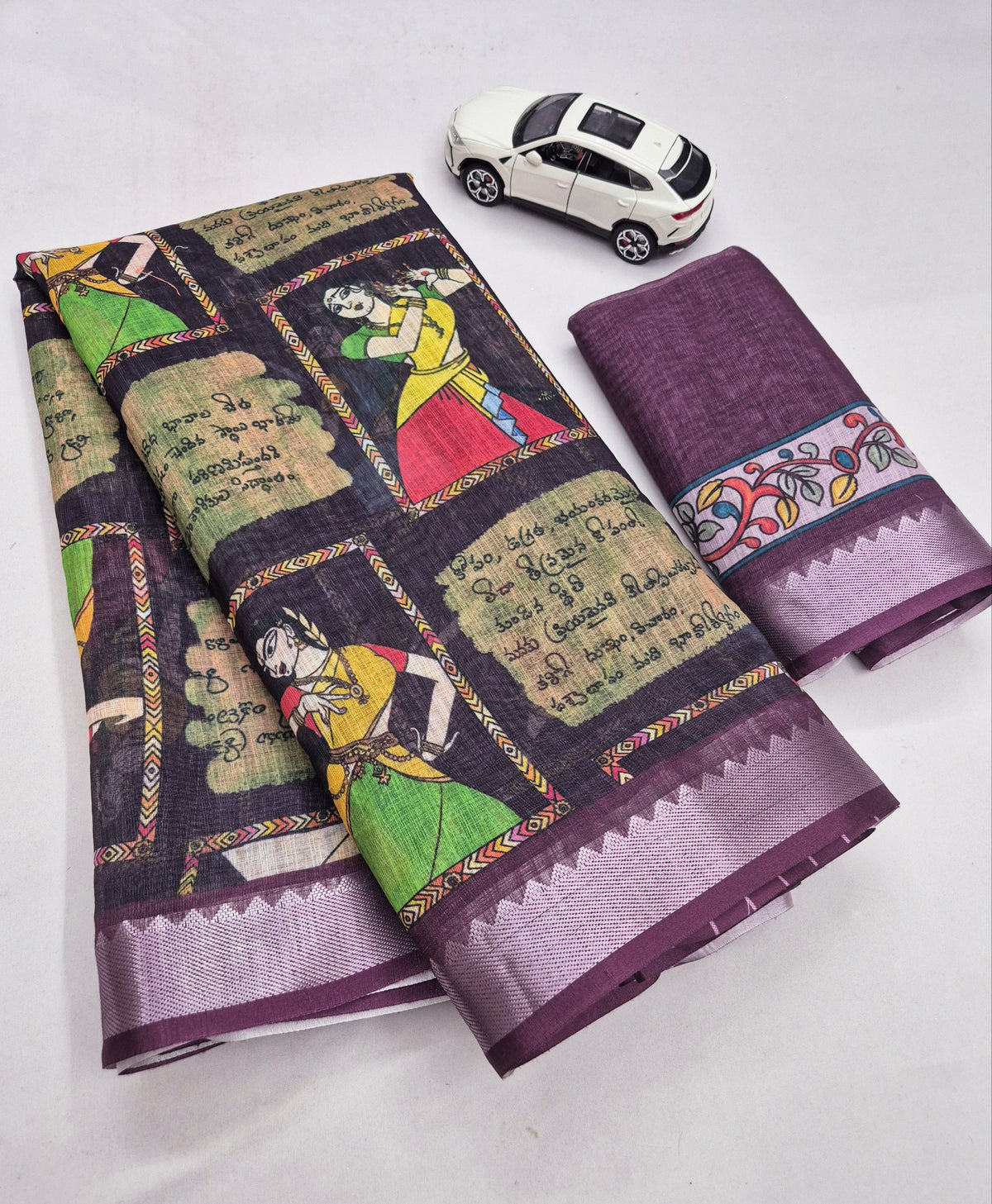 Exclusive Artistic Charm Linen Saree Collection